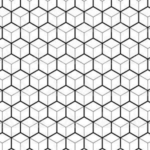 六角形の立方体パターン SVG、シームレスなブロック パターン、幾何学的な正方形パターン。カット ファイル Cricut、シルエット、Png Pdf Eps、ベクター背景。