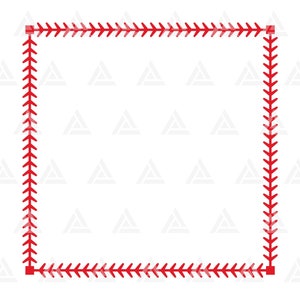 Basebollstygn fyrkantig ram Svg, basebollmonogram, softboll, stygnkant, stygnkrans. Klipp ut fil Cricut, silhuett, Png PDF Eps.