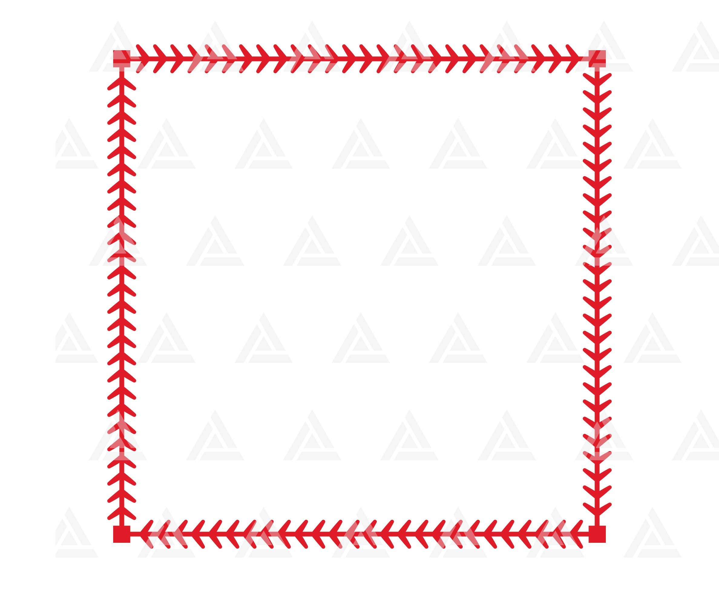Baseball Stitch Square Frame Svg Baseball Monogram Softball - Etsy