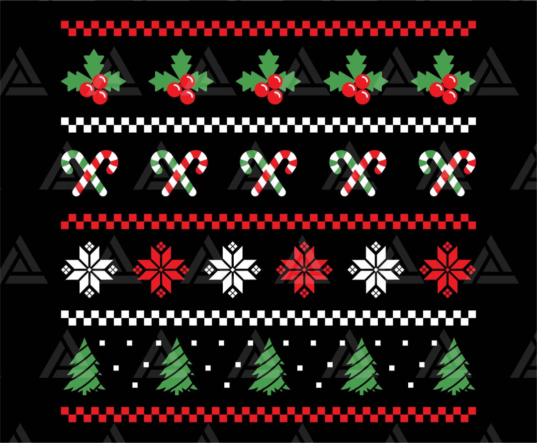 Christmas Ugly Sweater Svg, Nordic Winter Pattern Svg, Scandinavian Pattern, Snowflake Svg. Cut