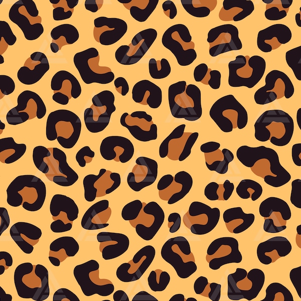 Leopard Spots Pattern Svg, Seamless Cheetah Prints Pattern, Jaguar Prints Pattern Background. Cut File Cricut, Png Pdf Eps, Vector, Stencil.