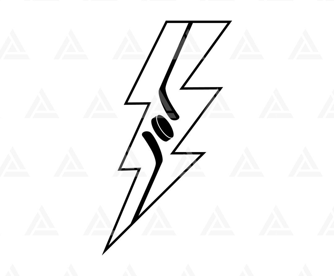 Hockey Lightning Bolt Svg Hockey Shirt Print Puck Svg Etsy