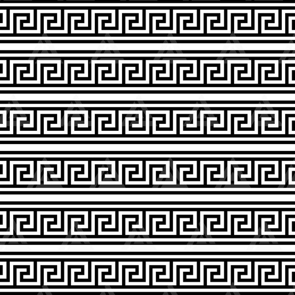 Greek Wave Pattern Svg, Seamless Meander Pattern, Geometric Meandros Background. Cut File Cricut, Png Pdf Eps, Vector, Stencil.