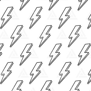 Blitz Muster Svg, Doodle Lightning Bolt Svg, Thunder Svg, Flash Svg. Cut Datei Cricut, Silhouette, Png Pdf Eps, Vektor, Schablone.