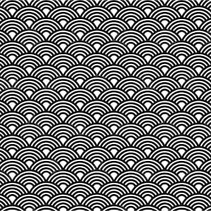 Japoński wzór fali SVG, wzór muszelki, geometryczne tło koła. Wytnij plik Cricut, sylwetka, PNG PDF EPS, wektor, szablon, winyl.