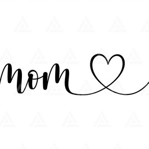 Mamá Corazón Svg, Mamá Svg, Mami Svg, Día de la Madre Svg, Diseño de camiseta de mamá, Mamá para ser. Cortar archivo Cricut, Png Pdf Eps, Vector, Vinilo, Pegatina.