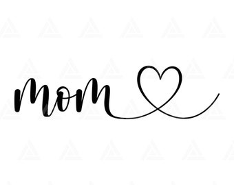 Mom Heart Svg, Mama Svg, Mommy Svg, Mother's Day Svg, Mama T-shirt Design, Mom To be. Cut File Cricut, Png Pdf Eps, Vector, Vinyl, Sticker.