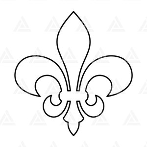 Fleur De Lis Svg, Fleur De Lys Svg, Mardi Gras Svg, New Orleans Svg. Cut File Cricut, Silhouette, Png Pdf, Vector, Stencil, Decal, Sticker . image 1