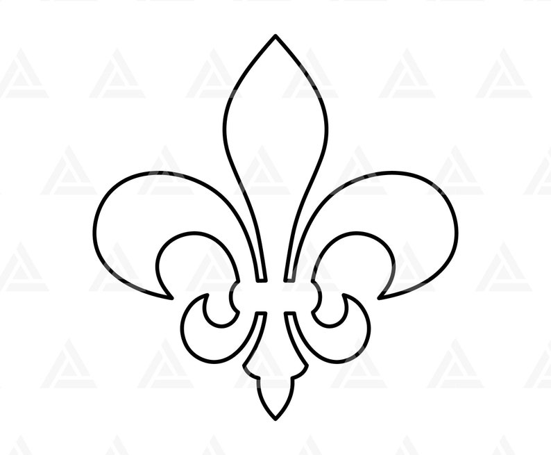 Fleur De Lis Svg, Fleur De Lys Svg, Mardi Gras Svg, New Orleans Svg. Cut File Cricut, Silhouette, Png Pdf, Vector, Stencil, Decal, Sticker . image 1