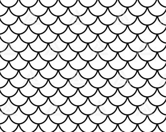 Digital Seamless Mermaid Themed Patterns Mermaid Seamless Patterns Waves Seamless Pattern Black Pattern Overlays Mermaid Scale Pattern