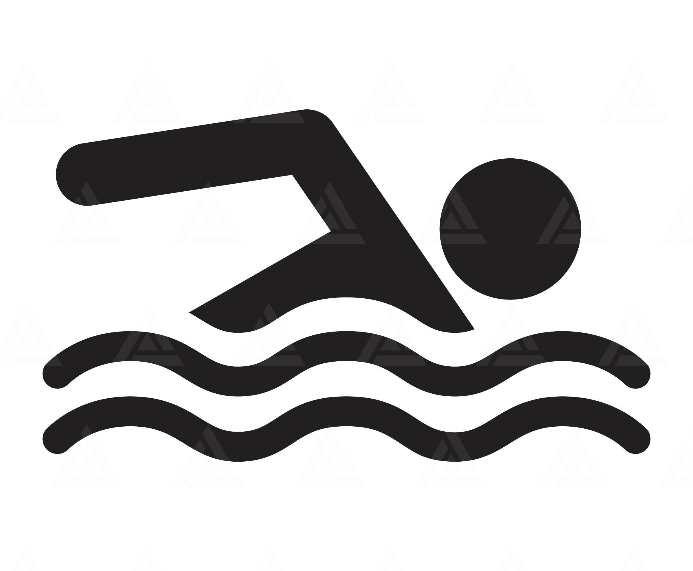 Swimming Icon Svg, Swimming Icon Png, Swimmer, Pool Sign. Cut File Cricut, Png Pdf, Vector.