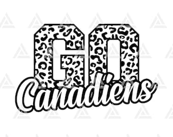 Go Canadiens Leopard Svg Png Pdf, School Team Apparel Print (Digital Download)