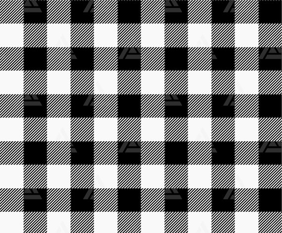 Black White Buffalo Plaid Pattern Svg Seamless Christmas | Etsy