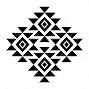 Tribal Svg, Azteken Svg, Boho Tribal Muster, Azteken Muster Svg, Southwest Muster. Schnittdatei Cricut Svg, Png Pdf Eps, Vektor, Schablone, Vinyl.