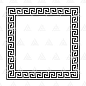 Square Greek Key Frame Svg, Greek Wave Monogram Svg, Greek Border ...