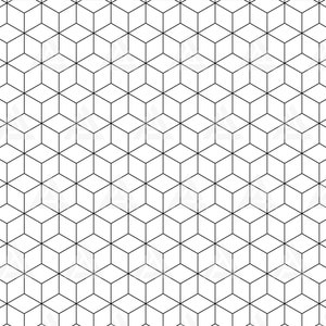 3D 六角形パターン SVG、シームレスな立方体パターン、幾何学的な正方形ブロック パターン。カット ファイル Cricut、シルエット、Png Pdf Eps、ベクター背景