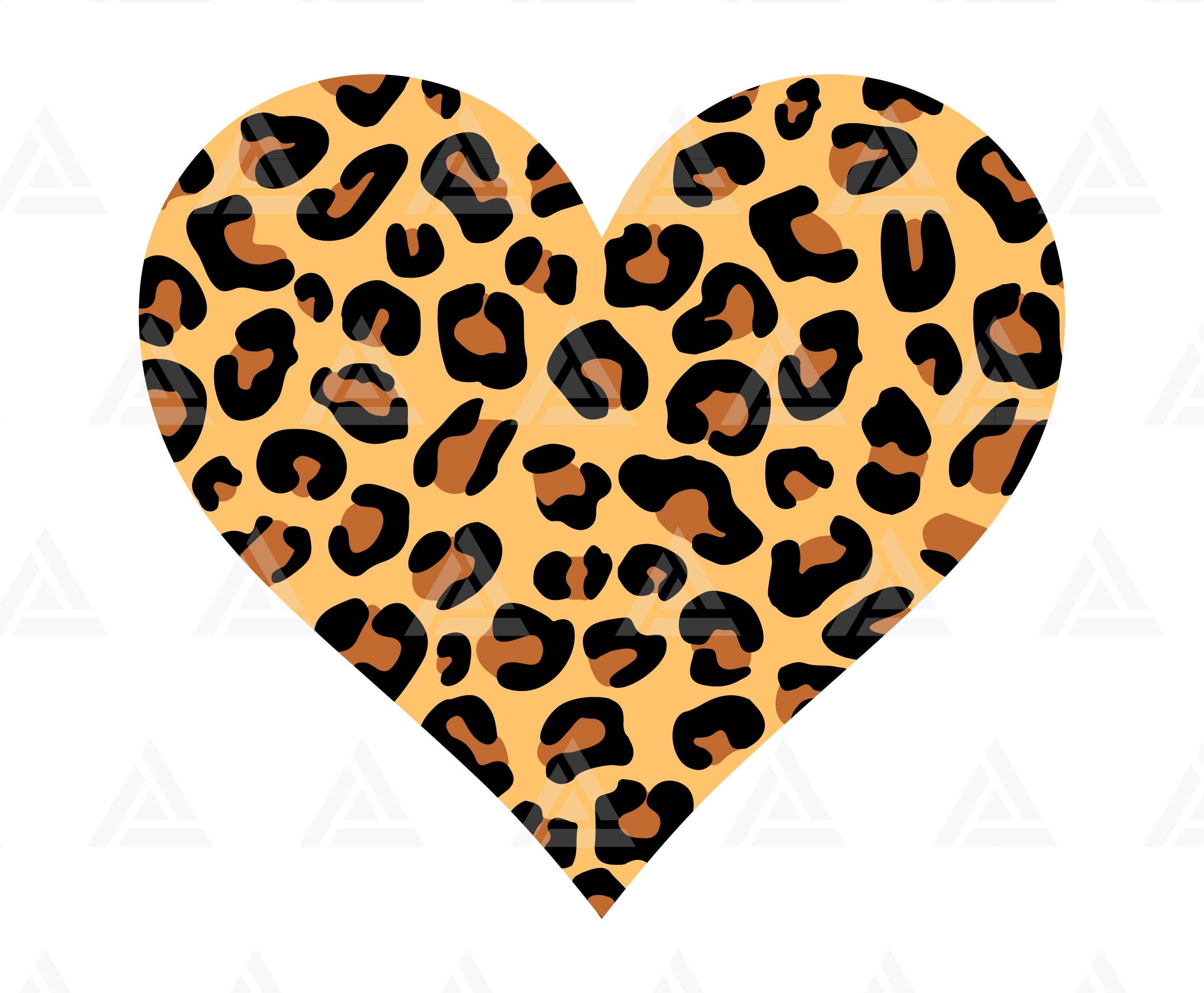 Leopard Heart Svg, Cheetah Heart Svg, Leopard Print Svg, Valentines Svg .  Cut File Cricut, Png Pdf Eps, Vector, Vinyl, Sticker.
