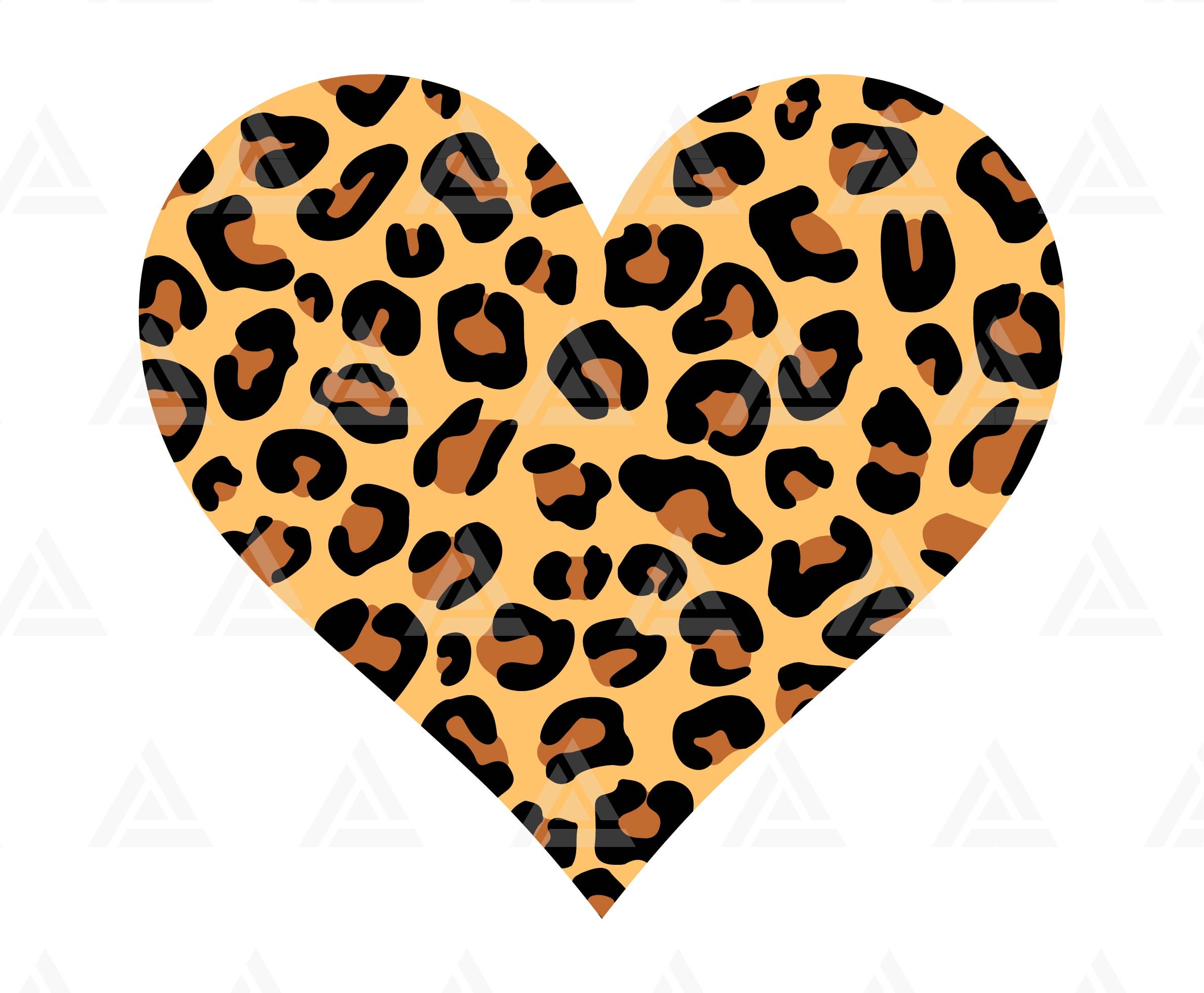 Leopard Heart Svg, Cheetah Heart Svg, Leopard Print Svg, Valentines Svg .  Cut File Cricut, Png Pdf Eps, Vector, Vinyl, Sticker.