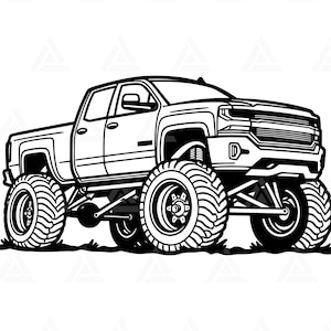 Pickup Truck Svg, Pick up Truck Png, Pick-up Truck Clipart. Wytnij plik Cricut, Pdf, Wektor.
