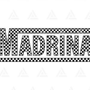 Madrina a cuadros SVG, Madrina PNG, Madrina española, Abuela de carreras, Mimi, Camiseta de la abuela, Día de la Madre. Archivo de corte Cricut, PNG, PDF, vector.