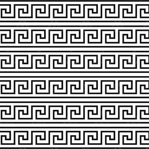 Naadloos Grieks Golfpatroon Svg, Roman MeanderPatroon, Geometrische Achtergrond. Cut Bestand Cricut, Png Pdf Eps, Vector, Stencil.