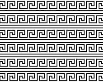 Seamless Greek Wave Pattern Svg Roman Meander Pattern 