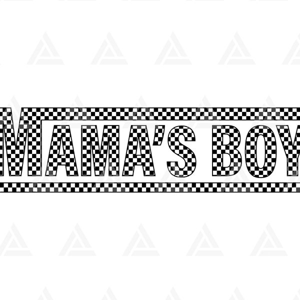 Checkered Mama's Boy  Svg, Boy Mama Png, Racing Mama T-shirt Design, Race Mama Sublimation, Retro Mama. Cut File Cricut, Png Pdf, Vector.