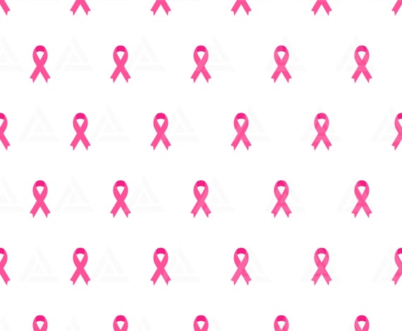 Pink Ribbon Pattern Svg, Breast Cancer Awareness Svg, Strong Woman Svg. Cut  File Cricut, Png Pdf Eps, Vector, Stencil, Vinyl, Background