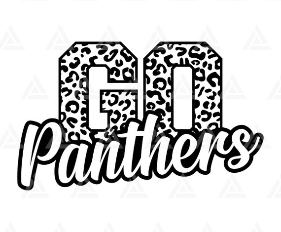 Go Panthers Leopard Svg Go Panthers Football Svg Run | Etsy