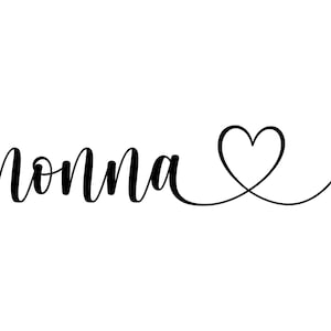 Nonna Heart Svg, Nonna Png, Svg grand-mère, fête des mères, design de t-shirt grand-mère. Couper le fichier Cricut, Png Pdf Eps, vecteur, vinyle, autocollant.