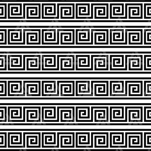 Starożytny grecki wzór fal Svg, rzymski wzór meandra, geometryczne tło Meandros. Plik do cięcia Cricut, Png Pdf Eps, wektor, szablon.