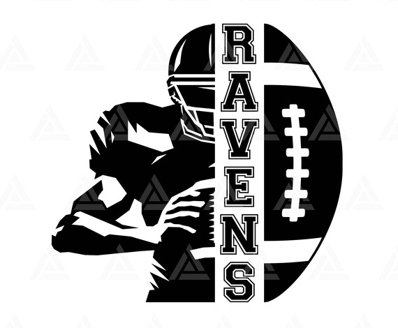 Ravens Svg, Half Football Player Svg, Football T-shirt, Football