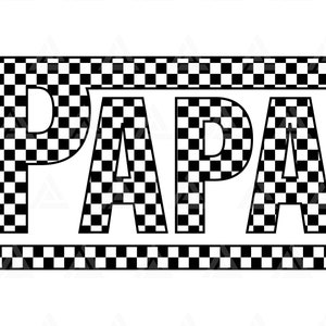 Kariert Papa SVG, Papa Png, Racing Papa T-shirt Design, Race Papa Sublimation, Retro Papa. Cut Datei Cricut, Png Pdf, Vektor.