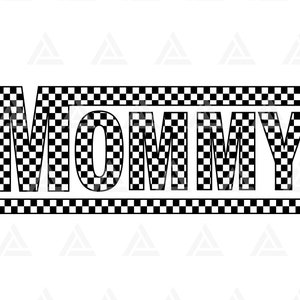 Geruite mama Svg, mama Png, Racing Mama T-shirt Design, Race Mama sublimatie, Retro Mama. Bestand knippen Cricut, Png Pdf, Vector.