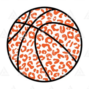 Leopard Basketball Svg, Leopard Print Svg, Basketball Mom Svg, Cheerleader Svg. Cut File Cricut, Silhouette, Png Pdf Eps, Vector, Stencil.