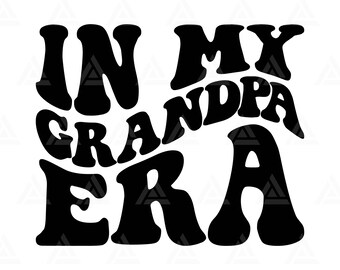 May include: Black and white graphic design with the text "In My Grandpa Era".
