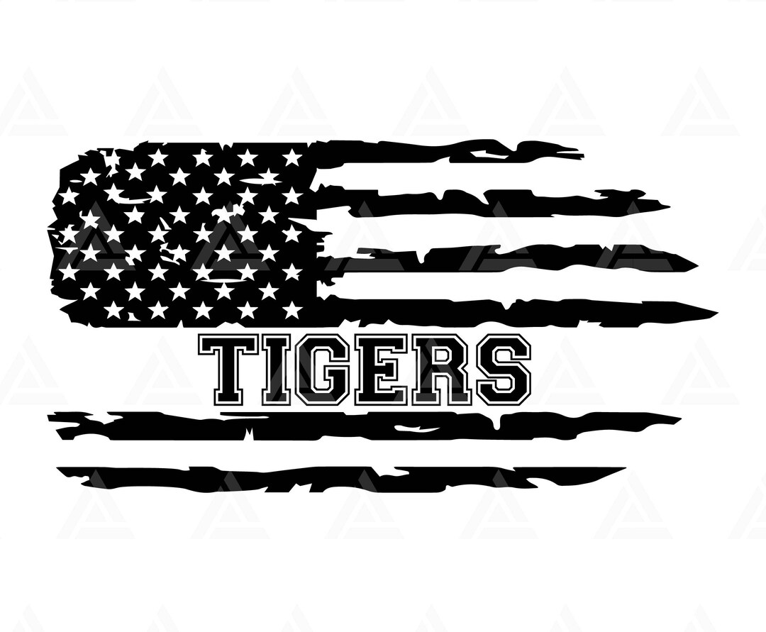 Tigers Svg, American Flag Svg, Go Team Tigers Svg, Football, Baseball ...