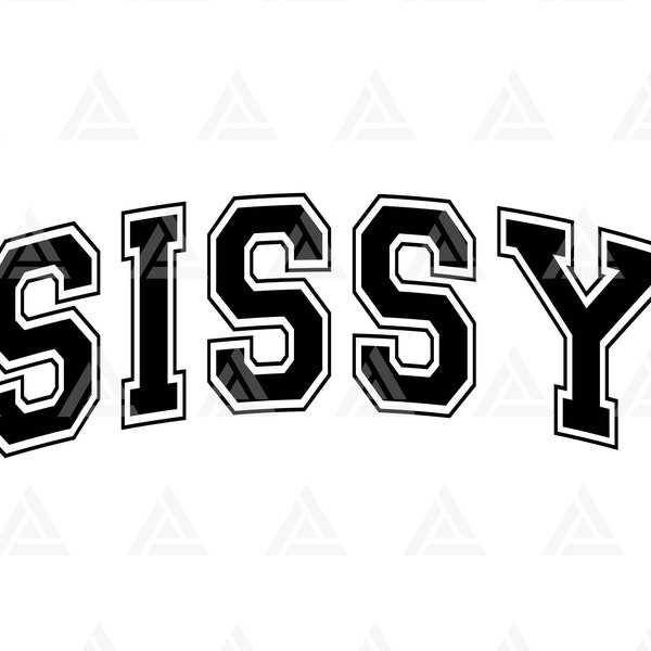 Sissy Svg, Sissy PNG, Sister Svg, Sissy Varsity Svg, Sister Life, Sister Shirt, Jersey Font. Cut File Cricut, Png Pdf, Vector, Sticker.