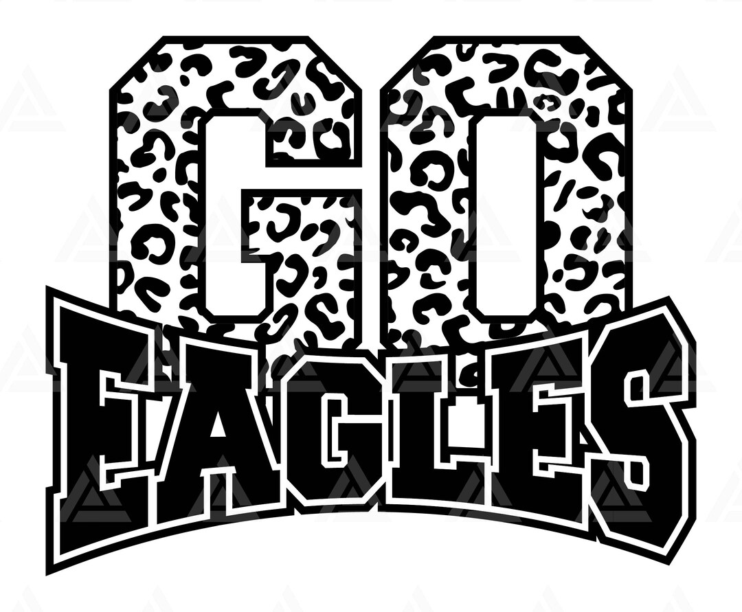 Go Eagles Leopard Svg, Go Eagles Baseball Svg, Run Eagles Svg, Cheer ...