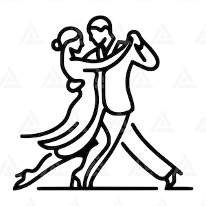 タンゴSVG、タンゴダンサーPNG、ダンスママTシャツ。カットファイルCricut、PNG Pdf。