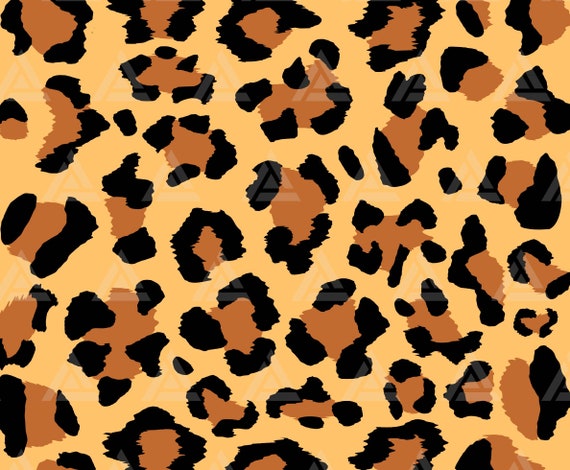 Leopard Print Svg, Seamless Leopard Pattern, Cheetah Spots Pattern  Background. Cut File Cricut, Silhouette, Png Pdf Eps, Vector, Stencil.