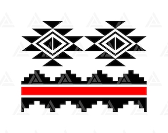 Navajo Border SVG PNG PDF: Seamless Tribal Ethnic Motif (Digital Download)