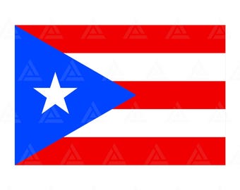 Puerto Rico Flag Svg, Puerto Rican Flag Png, Puerto Rico Flag Clipart. Cut file Cricut, Silhouette, Png Pdf, Vector.