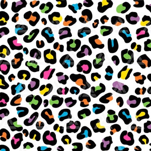 Leopard Print Svg, Cheetah Prints Pattern, Fond de motif léopard coloré. Couper le fichier Cricut, Png Pdf Eps, Vecteur, Pochoir.