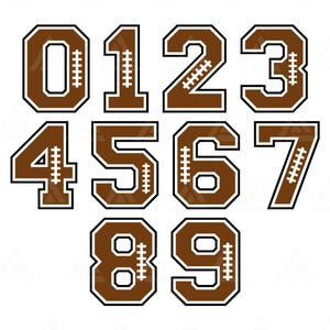 Football numéros Svg, football numéros Png, football maman, décoration d'anniversaire football. Couper le fichier Cricut, silhouette, vecteur.