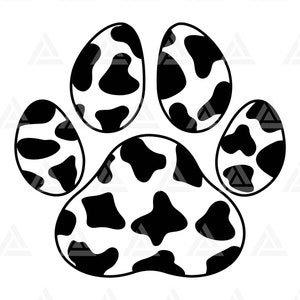 Cow Paw Print Svg, Cow Spots Svg, Animal Paw Print Svg, Farmhouse Svg, Dog Paw Svg. Cut File Cricut, Png Pdf Eps, Vector, Stencil, Vinyl.