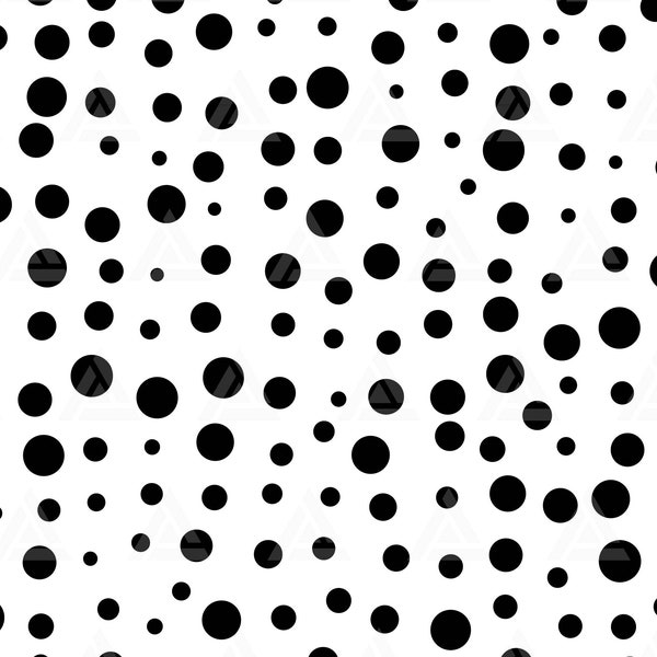 Polka Dot Pattern Svg, Random Polka Dots, Polka Dot Tumbler Template, Geometric Background. Cut File Cricut, Png Pdf Eps, Vector.