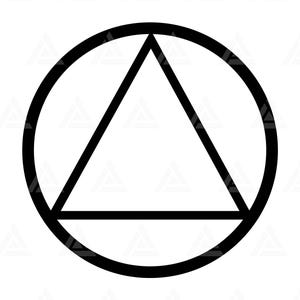 Símbolo de Sobriedade Svg, Símbolo de Sobriedade Png, Noções Básicas AA. Arquivo de Corte Cricut, Png Pdf, Vetor.