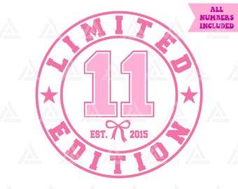 Diseño de camiseta de edición limitada para niña de 11 años (descarga digital)