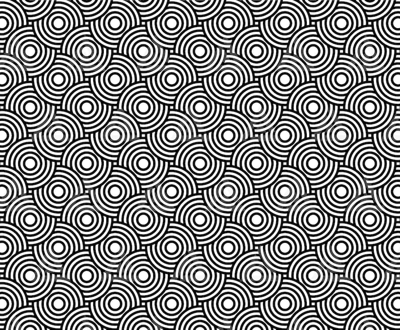 Japanese Circle Pattern Svg, Seamless Seigaiha Pattern, Geometric Round ...